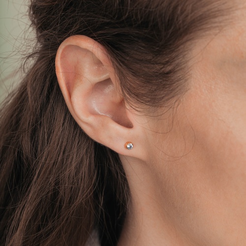 Пусеты Fiore Luna Cubic zirconia Ske Blue, SWE0128 SB G фото 4